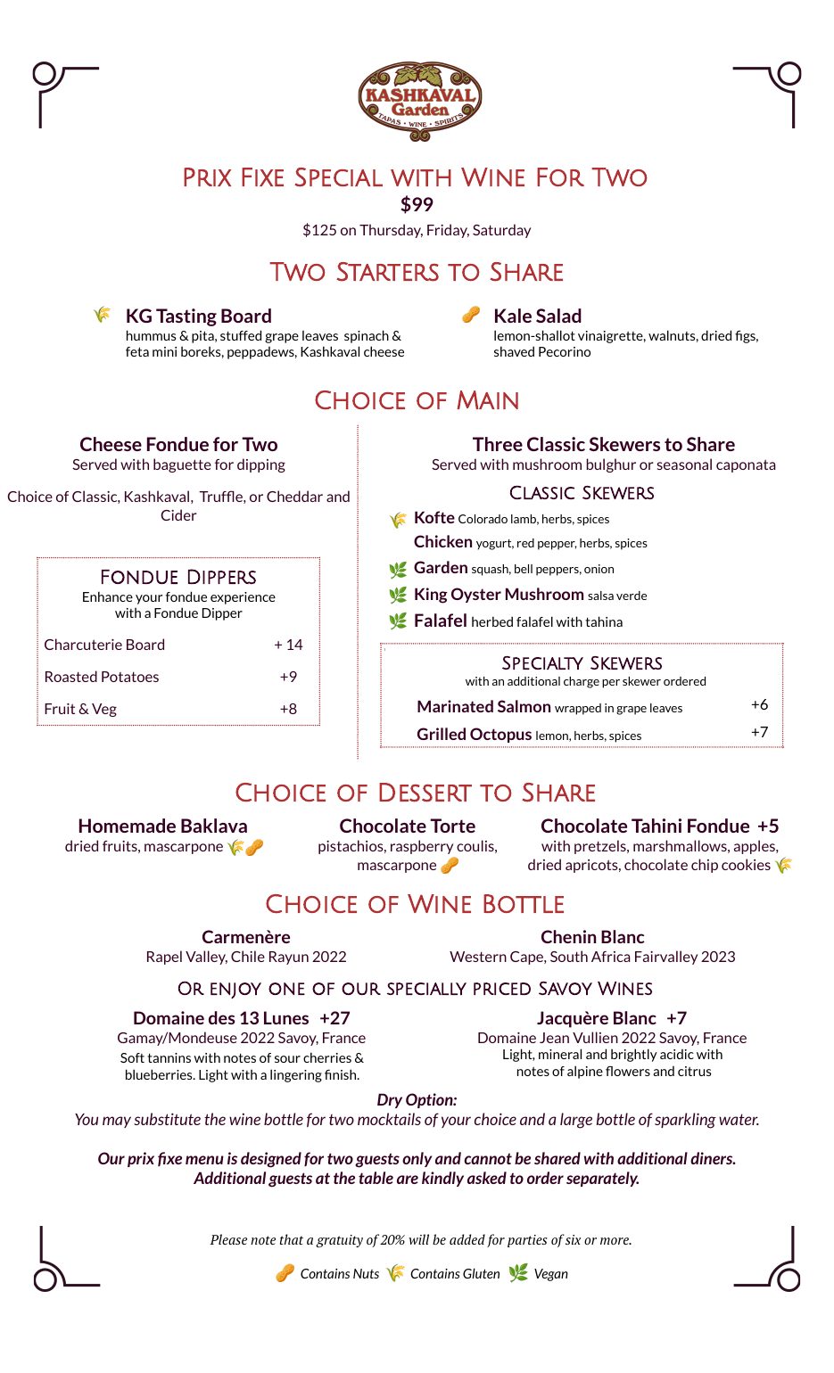 Dinner Menu - Page 3